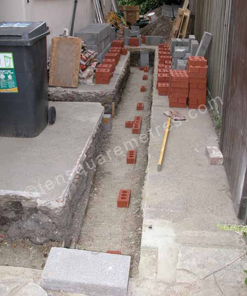 dry concrete in foundations